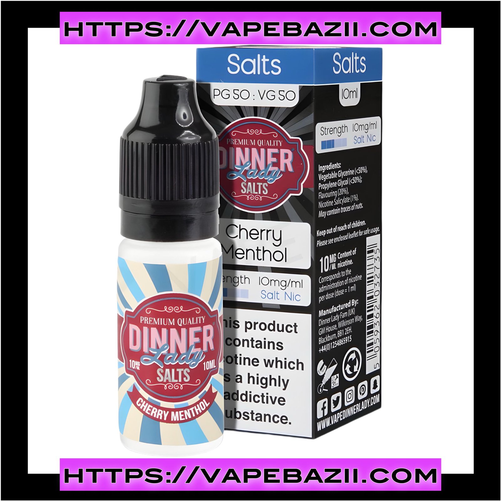 سالت دینرلیدی گیلاس نعنا | Dinner Lady Cherry Menthol Salt