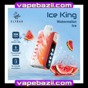 پاد یکبارمصرف ۳۰هزار پاف هندوانه یخ الف بار | ELF BAR Ice King 30000 Puffs Watermelon Ice Disposable Vape