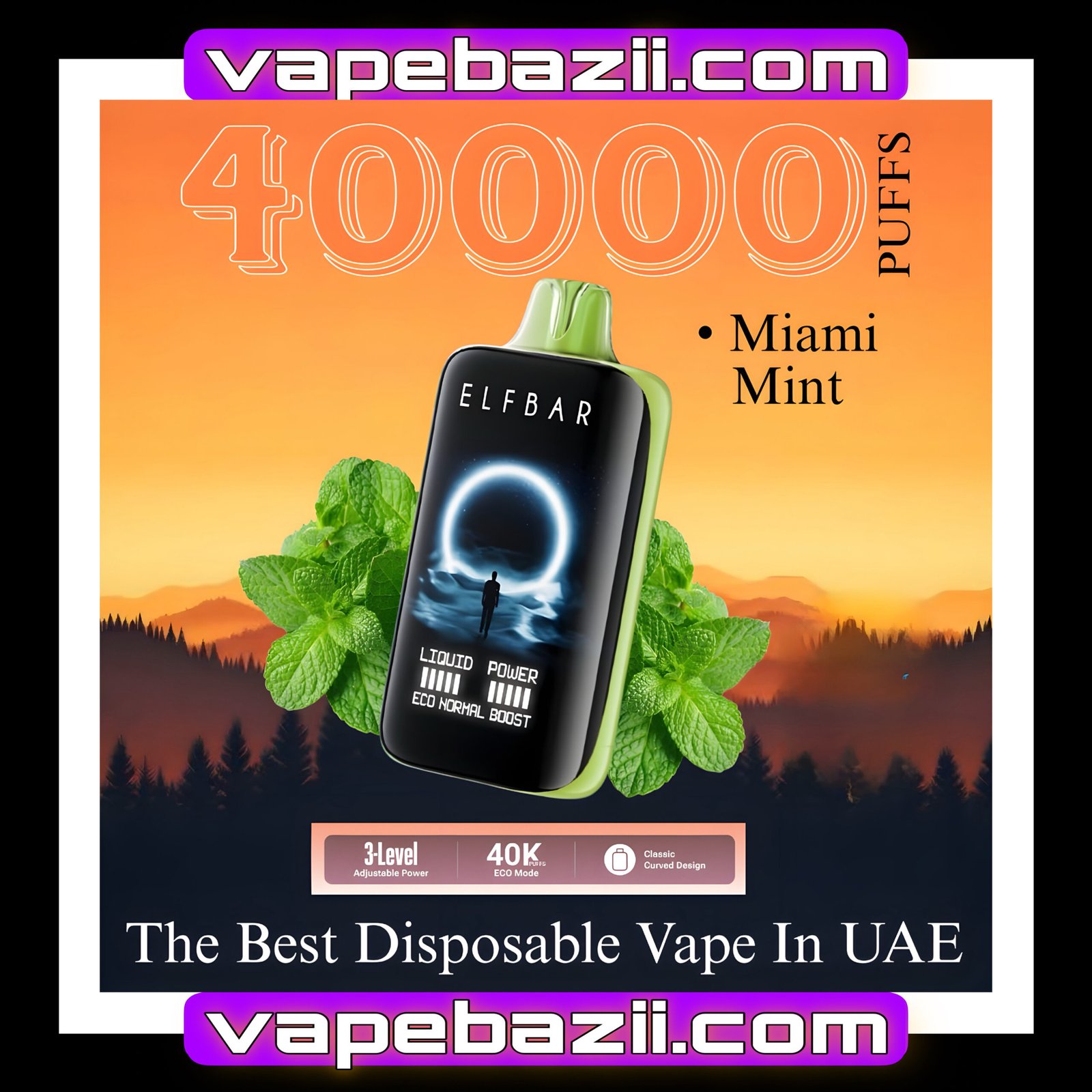 پاد یکبار مصرف ۴۰ هزار پاف الف بار نعنا