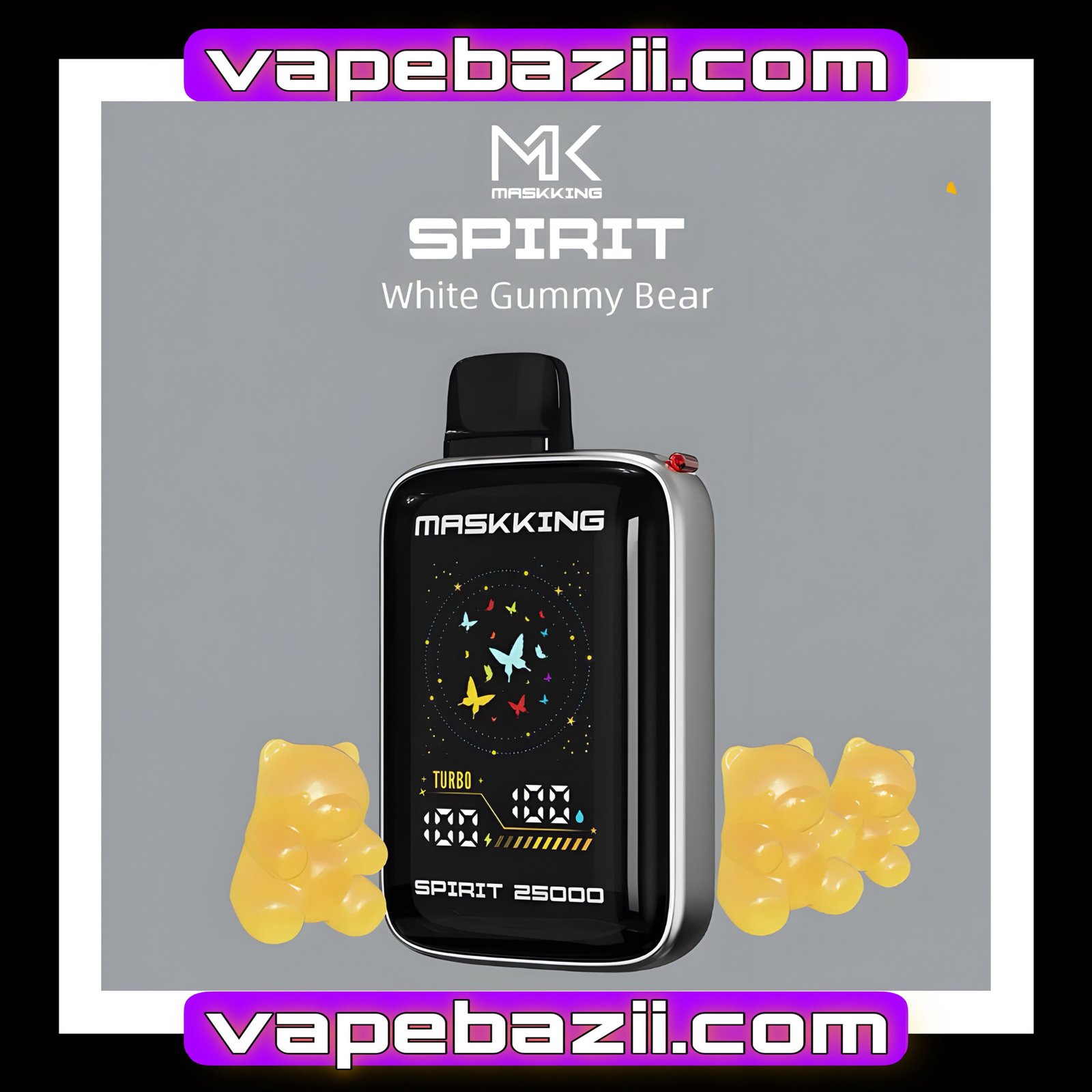 پاد یکبارمصرف پاستیل خرسی 25 هزار پاف ماسک کینگ