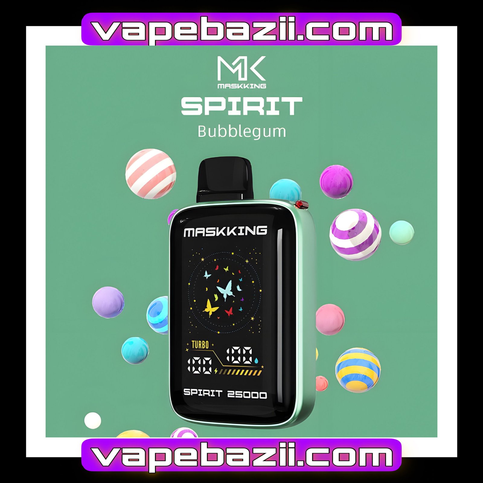 پاد یکبارمصرف آدامس بادکنکی 25 هزار پاف ماسک کینگ| disposable pod 25k